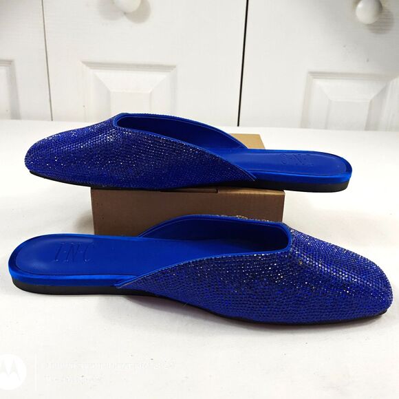 Women's INC Joslyn Crystal Square Toe Slip-On Mule Flats US Size 8.5 - Picture 3 of 7
